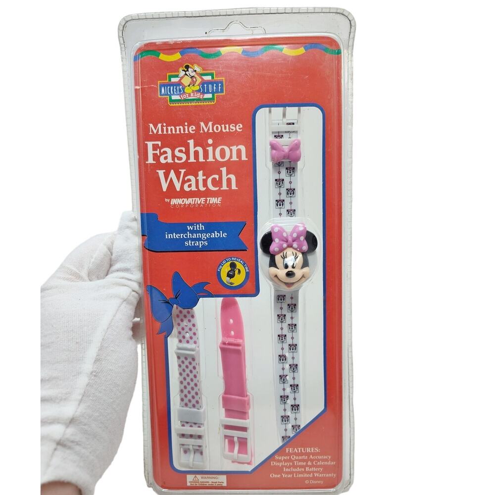 Vintage 90s Minnie Mouse 3D Fashion Watch - New NOS